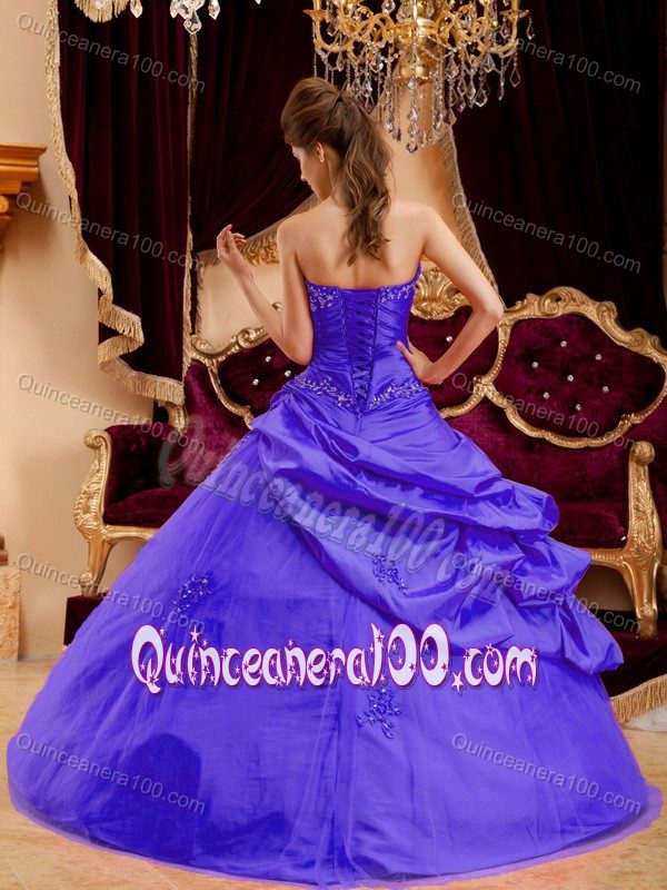 Beading Lavender Strapless Pick-ups Princess Quince Dresses