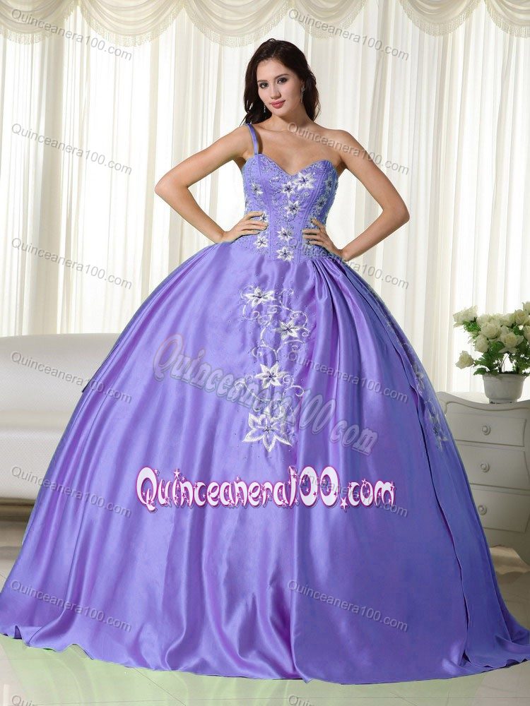 Purple Off The Shoulder Ball Gown Quinceanera Gown Dresses