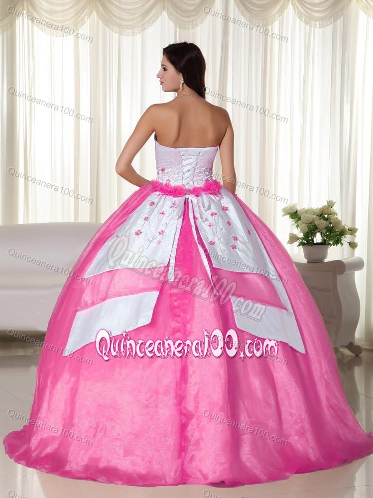 Rose Pink Ball Gown Floor-length Quinceanera Gown Dresses