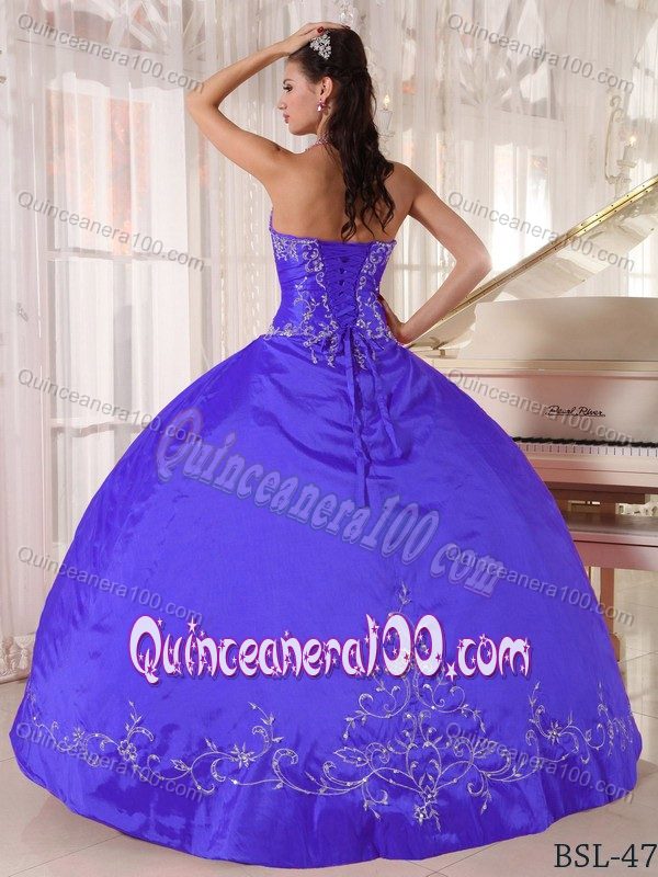 Halter Top Medium Slate Blue Dress for Sweet 15 with Appliques