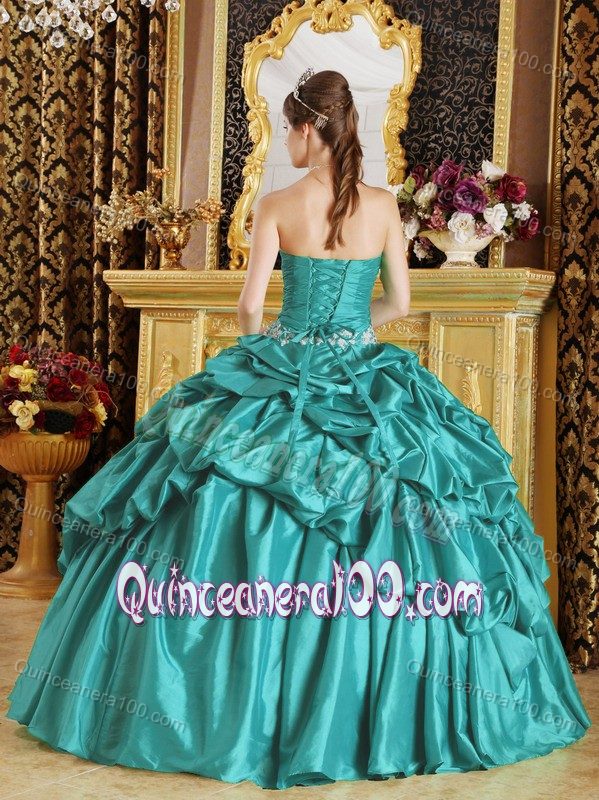 Fashionable Ruched and Beaded Dresses for a Quince with Pick-ups