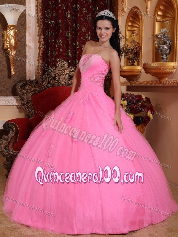 Recommended Strapless Appliques Sweet 16 Dresses with Beading