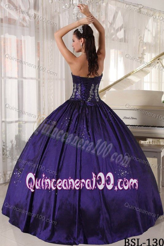 Strapless Eggplant Beading Appliqued Dresses Quince with Pleats