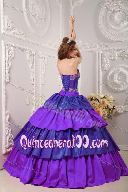 Colorful Sweet Sixteen Quinceanera Dress with Appliques Ruffles