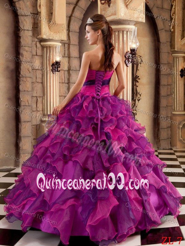 Appliques and Ruffles Accent Strapless Dress 15 in Multiple Colors