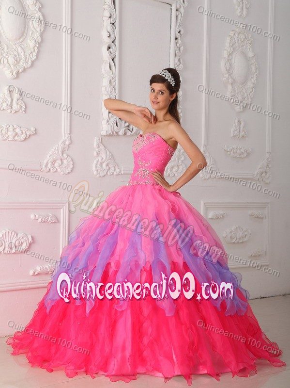 Ruffles and Appliques Accent Sweet Sixteen Dress in Multiple Colors