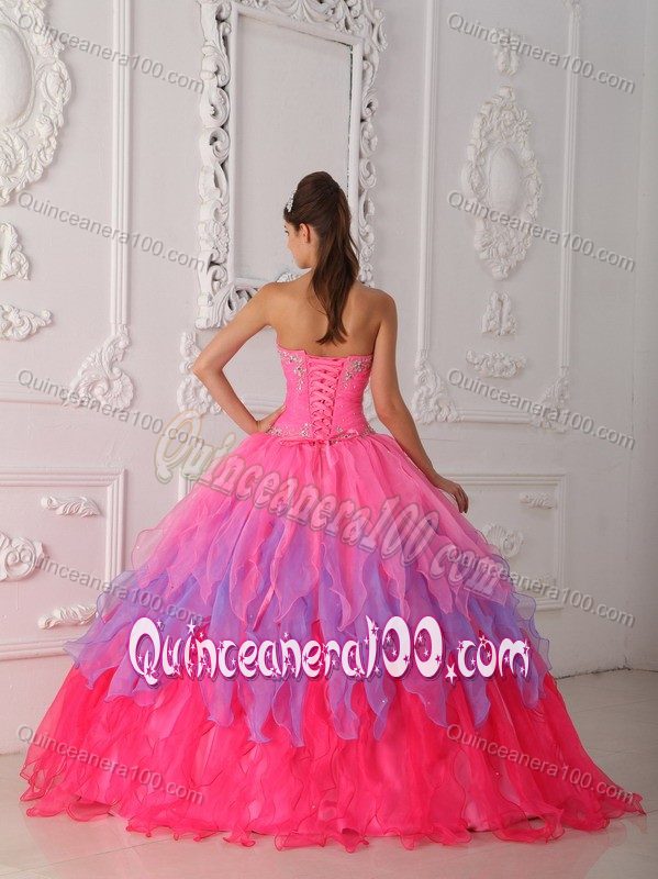 Ruffles and Appliques Accent Sweet Sixteen Dress in Multiple Colors