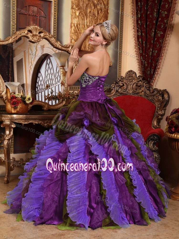 Ruffles and Flowers Accent Quinceanera Gowns in Multiple Colors