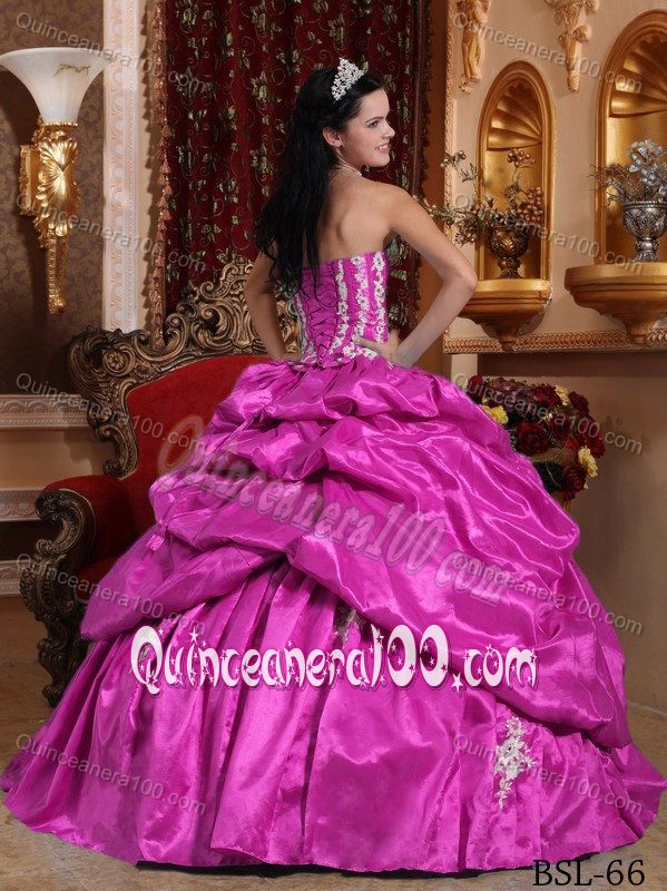 Appliques and Pick ups Accent Quinceanera Dress