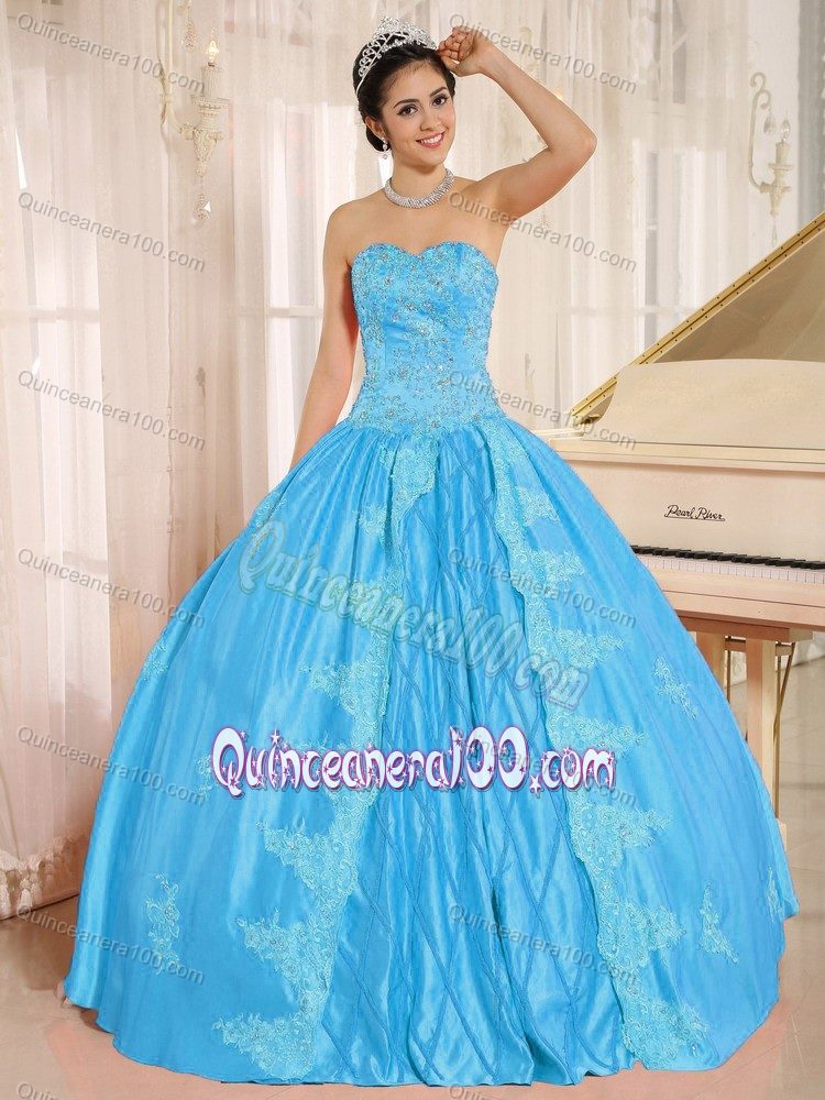 sweet 15 blue dresses