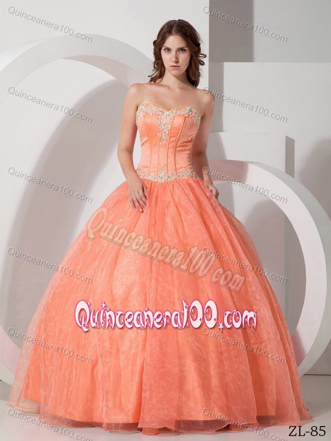 light orange quinceanera dresses