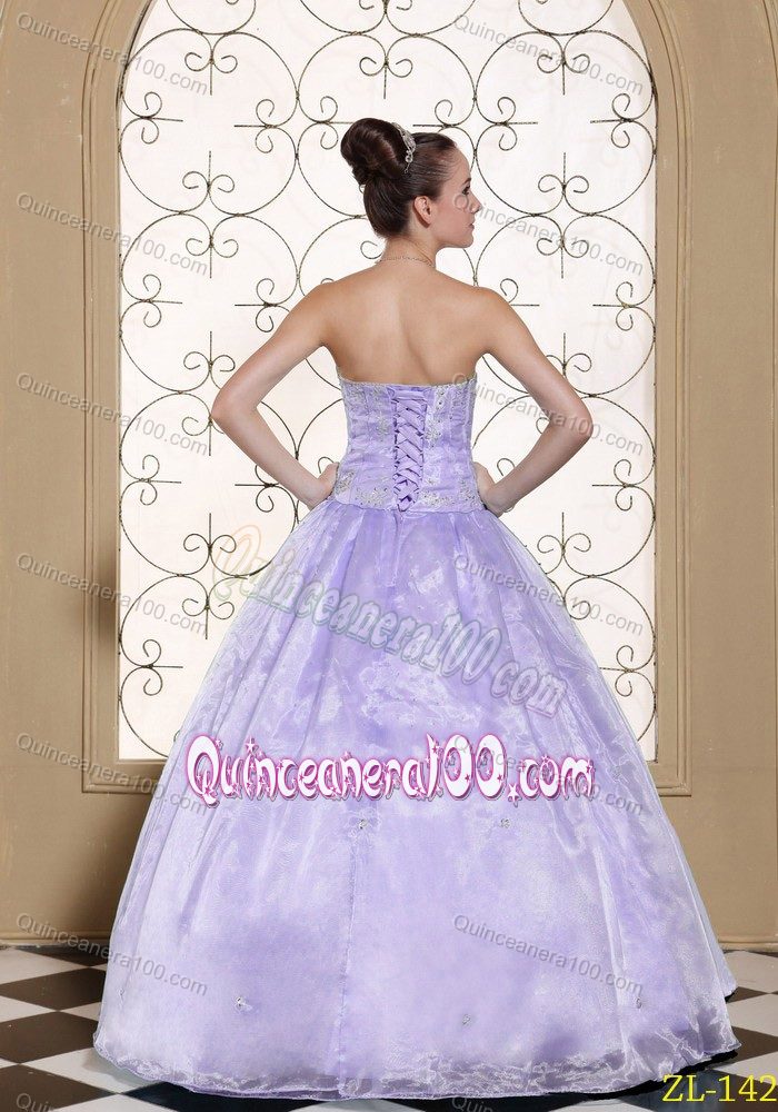 Most Elegant Lilac Strapless A-line Quinceanera Dress in Fashion