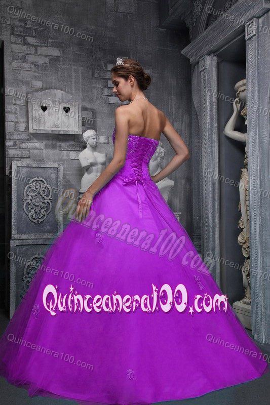 Custom Made Ball Gown Medium Orchid Sweet Sixteen Dresses