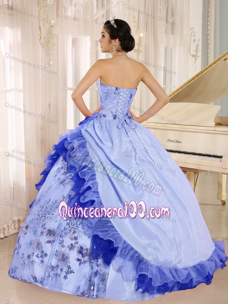 Multi-color Sweet Sixteen Dresses with Hand-made Flowers