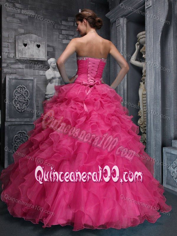 Ball Gown Quinceanera Dresses with Layered Ruffles and Appliques