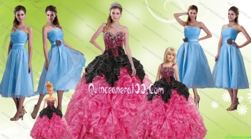 Multi Color Sweetheart Quinceanera Gown and Strapless Hand Made Flower Prom Dresses and Ruffles and Beading Little Girl Dress