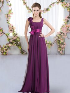 Best Sleeveless Belt and Hand Made Flower Zipper Court Dresses for Sweet 16