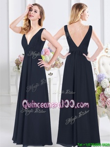 Free and Easy Sleeveless Ruching Backless Damas Dress