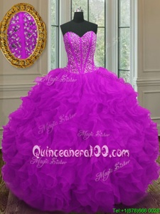 Flirting Floor Length Purple Vestidos de Quinceanera Sweetheart Sleeveless Lace Up