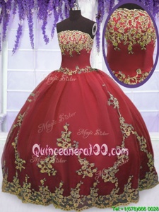 Custom Fit Sleeveless Appliques Zipper 15th Birthday Dress