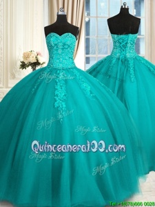 On Sale Sleeveless Appliques and Embroidery Lace Up Sweet 16 Dresses