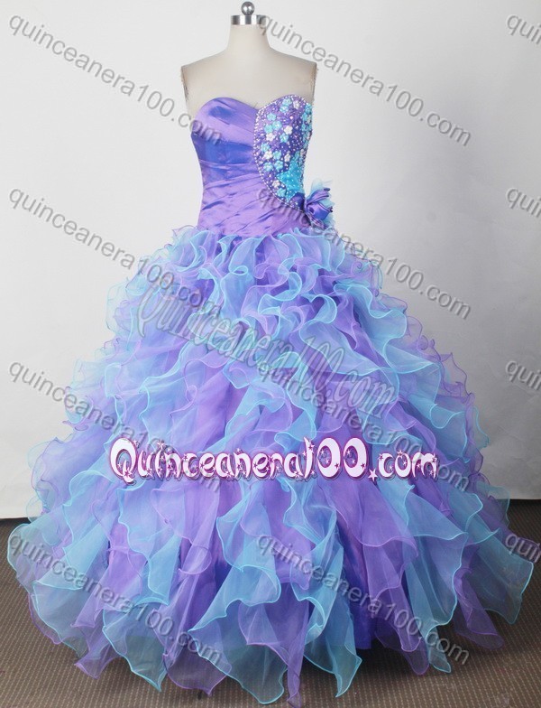 Amazing Colorful Ball Gown Sweetheart Beading And Appliques Quinceanera ...