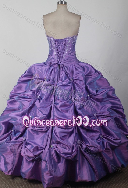 2014 Classical Purple Ball Gown Sweetheart Appliques Quinceanera ...