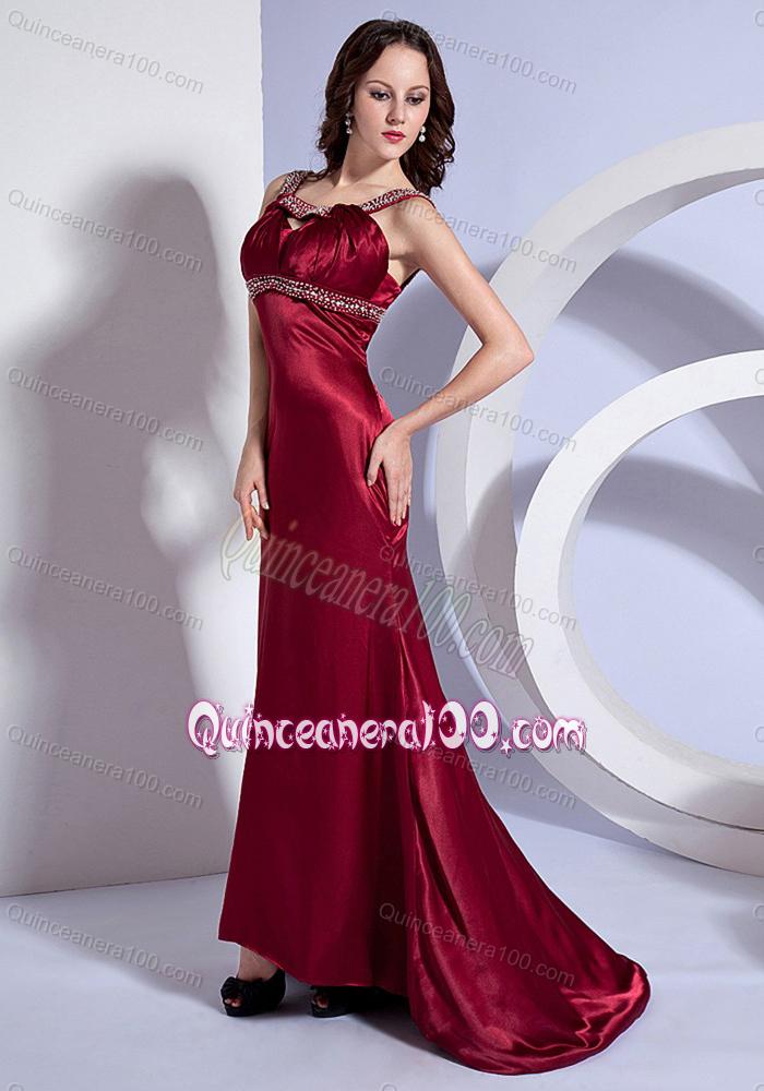 2014 Exquisite Beading Decorate Mother of the Dresses in Burgundy ...
