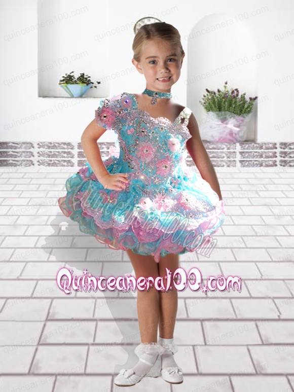 Cute Colorful Asymmetrical Mini-length Little Girl Dress For 2014 ...