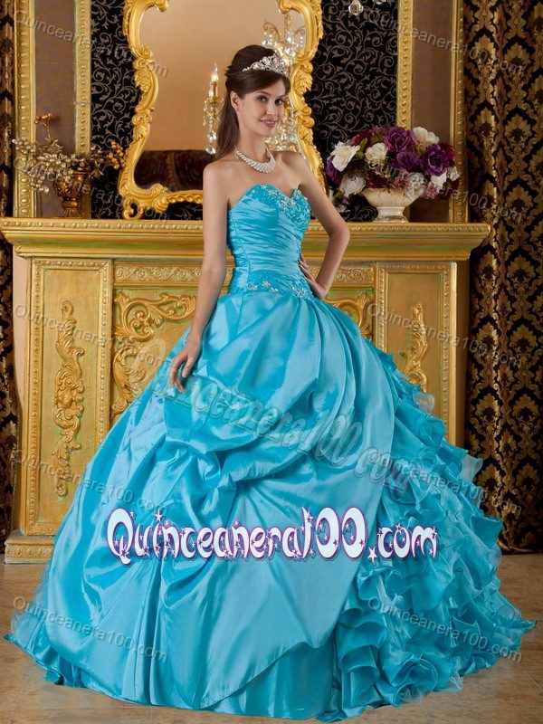 Baby Blue Ruffled for 2013 Sweet 16 Birthday Party Dress Cheap ...