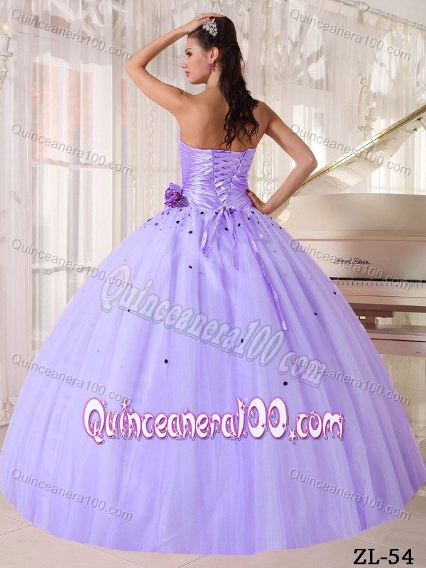 Pretty Ball Gown Beading Ruche Tulle Quinceanera Dresses in Lilac ...