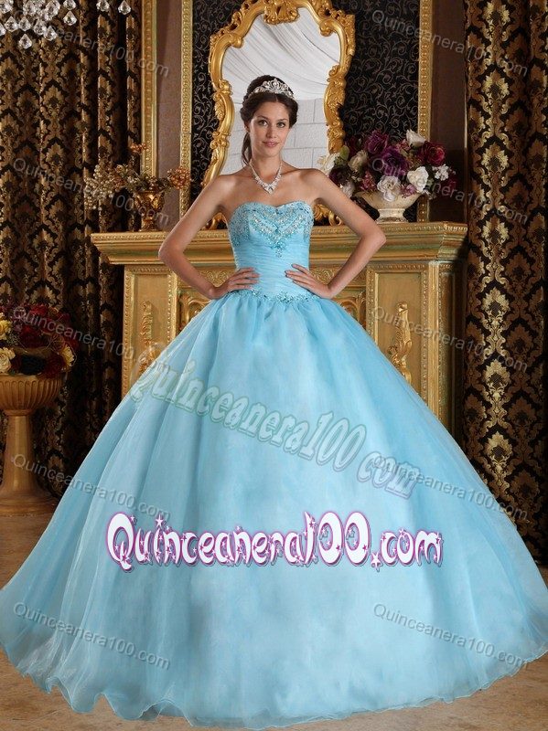 Baby Blue Quinceanera Dresses with Beaded Appliques in Fashion ...