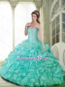 Pretty Ball Gown Quinceanera Dresses with Beading for 2015 Summer