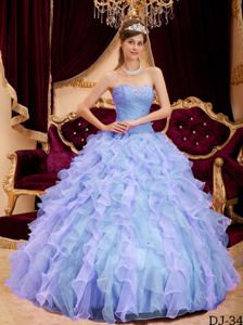 Multi-colored Quinceanera Dress Sweetheart Beading Ruche Ruffles