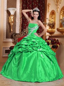 2014 Lime Green Quinceanera Dress with Bodice Made by Sequined Fabric ...